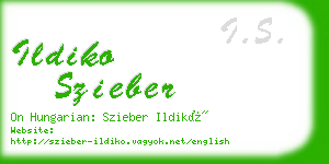 ildiko szieber business card